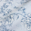 Elegant Flower  Chinoiserie Embossed Wallpaper, Flowers Wallcovering, Large 178 sq ft Roll, Decorative Wall Paper, Blooms, Light Blue - Walloro Luxury 3D Embossed Textured Wallpaper 