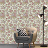 Embossed Soft Flower Garden Wallpaper, Home Wall Decor, Aesthetic Wallpaper, Textured Wallcovering Non-Adhesive and Non-Peel and Stick - Walloro Luxury 3D Embossed Textured Wallpaper 