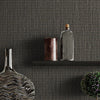 Grasscloth Wallpaper, Linen Textured Wallpaper, Fabric Effect Embossed Wallcovering, Large 178 sq ft Roll, Stripes, Dark Neutral Color - Walloro Luxury 3D Embossed Textured Wallpaper 
