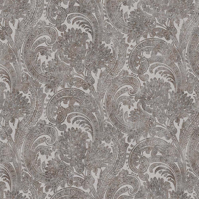 Washed Dark Paisley Pattern Wallpaper, Rich Textured Wallcovering, Traditional, Extra Large 114 sq ft Roll, Washable, Home Wall Decor, Durable - Walloro High End Wallcoverings & More