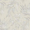 Washed Light Gray Leaf Wallpaper, Textured Faded Tree Leaves Wallcovering, Non-Pasted - Walloro High End Wallcoverings & More