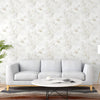 White Birds Deep Embossed Wallpaper, Stylish 3D Textured Tropical Plants Wallcovering - Walloro High End Wallcoverings & More