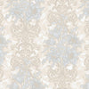 White Damask Flower Baroque Wallpaper, 3D Glitter Sparkling Rococo Vintage Wall Decor - Walloro High End Wallcoverings & More