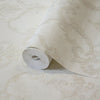 white Italian Damask Embossed Wallpaper, Sparkling Neutral Colors Luxury Wallcovering - Walloro High End Wallcoverings & More