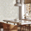 white Italian Damask Embossed Wallpaper, Sparkling Neutral Colors Luxury Wallcovering - Walloro High End Wallcoverings & More