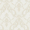 white Italian Damask Embossed Wallpaper, Sparkling Neutral Colors Luxury Wallcovering - Walloro High End Wallcoverings & More