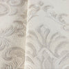 White Luxury Baroque Deep Embossed Wallpaper, Damask Ornate Patterns Sparkling Wallcovering - Walloro High End Wallcoverings & More