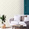 White Luxury Fish Scale Deep Embossed Wallpaper, 3D Textured Lace Patterns, Thick Wallcovering - Walloro High End Wallcoverings & More