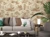 Beige Tropical Toile Textured Wallpaper, Stylish Plants Animals Jungle Forest Theme Wallcovering - Walloro High End Wallcoverings & More